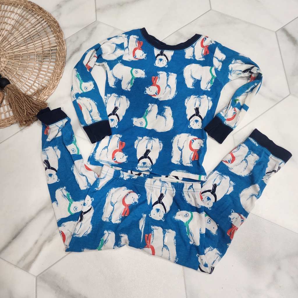 [ Carter's] Size 5, Boys Blue Matching Pajama Set W/ Polar Bears